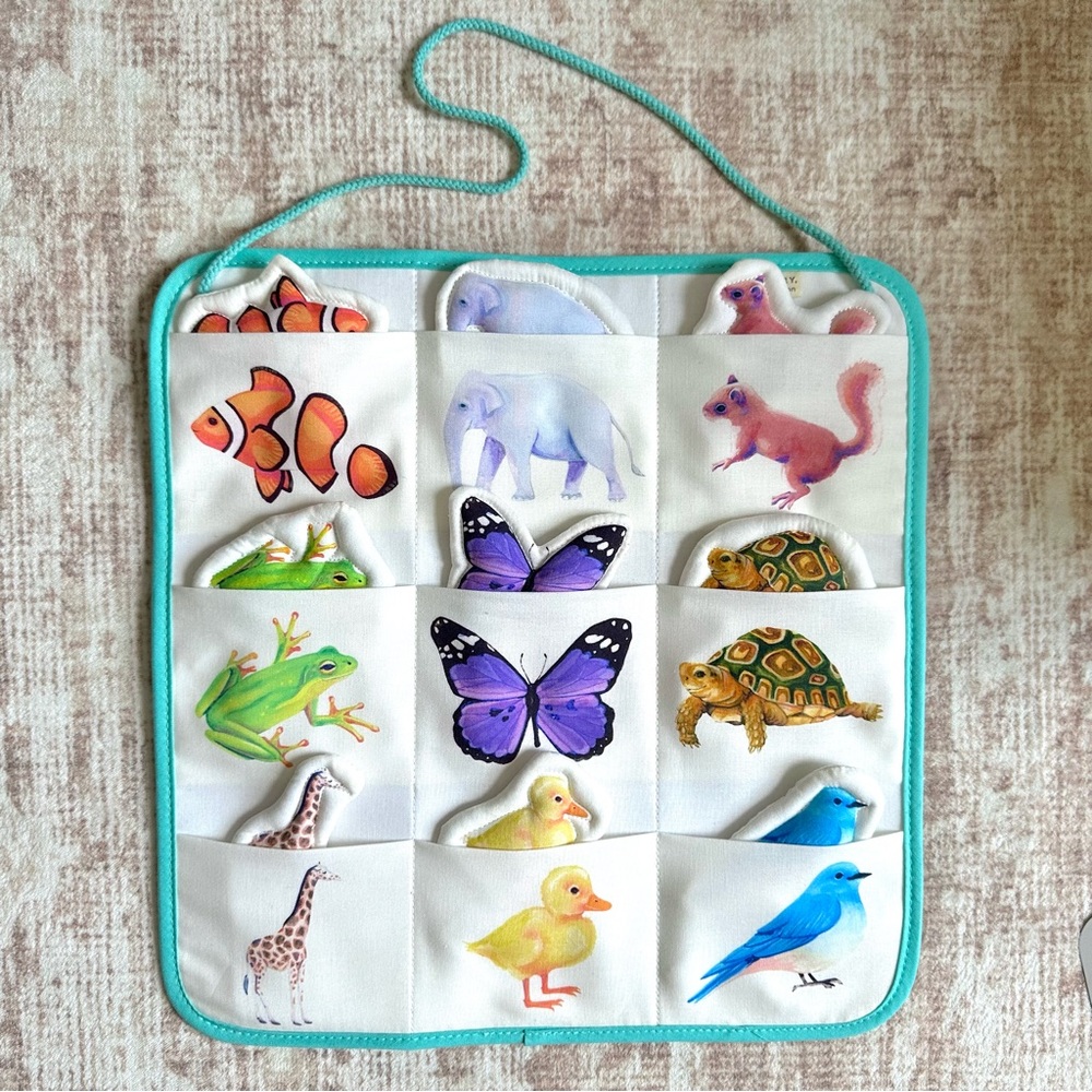 Lovevery Quilted Critter Pockets Matching from “The Realist” kit, 19-21 months